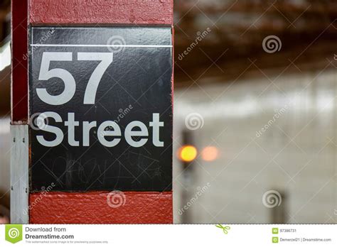 57th Street Subway - New York City Stock Image - Image of authority ...