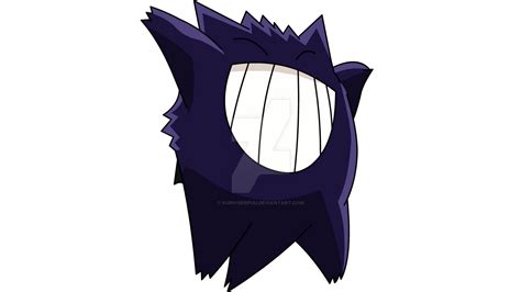 Gengar Drawing Collab for GhostlyGreninja by KuroiSenpuu on DeviantArt