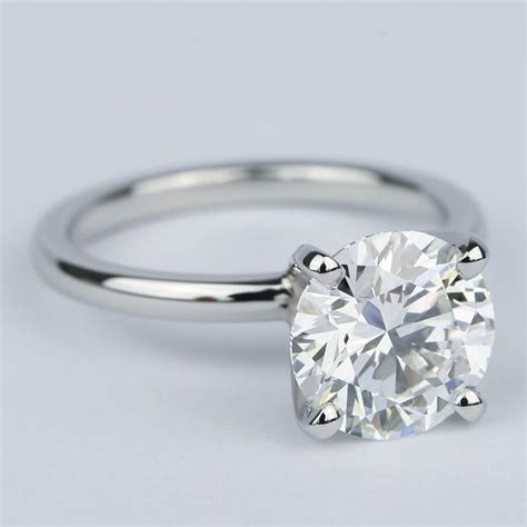 2 Carat Platinum Round Diamond Solitaire Ring