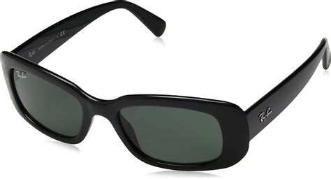 Amazon.com: Ray-Ban Women's RB4122 Square Sunglasses, Black/Green, 50 mm: Clothing