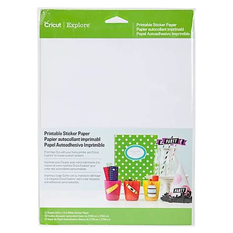 Cricut® Printable Sticker Paper - Bed Bath & Beyond