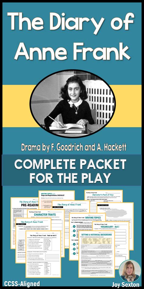 Diary of Anne Frank Play - Student-Ready Complete Packet | School ...