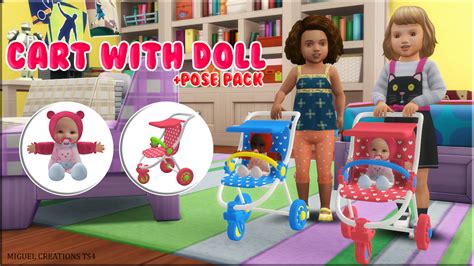 Lana CC Finds - [victorrmiguell] Cart with doll | 4 bambini, The sims, Sims