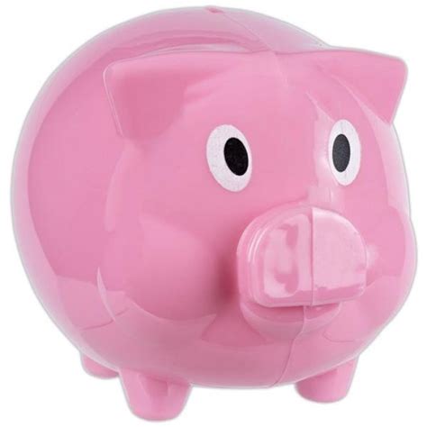 Pink Plastic Piggy Bank | GlowUniverse.com