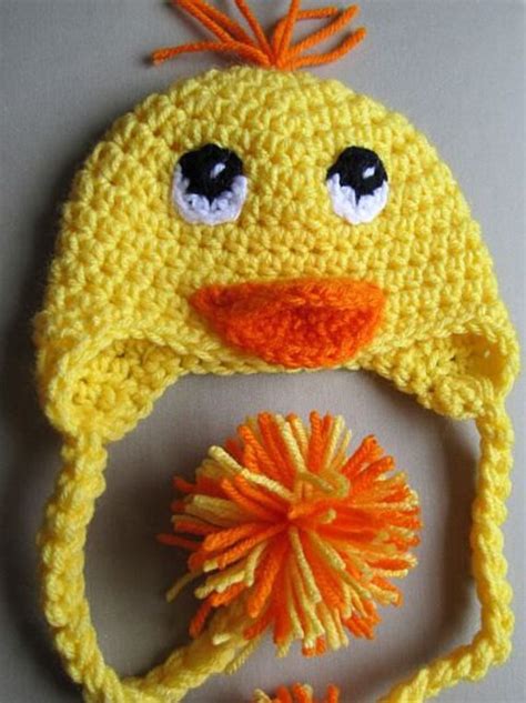 yellow duck hat for baby 0-3 months