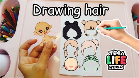 DIY Toca life world💖how to draw hair and clothes for Toca Boca ...