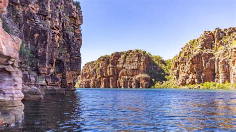 King George River - Northern Kimberley. Falls Off the Kimberley Plateau with a Thunderous Roar ...