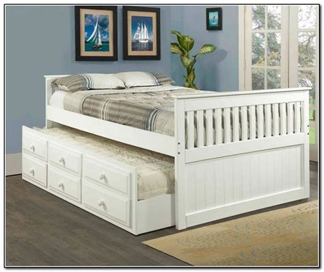 Full Size Bed With Trundle White - Beds : Home Design Ideas # ...