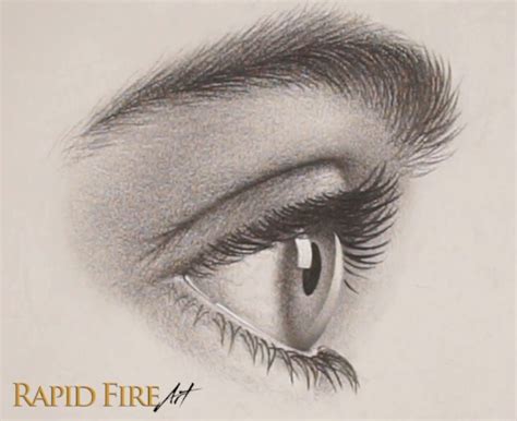 How Draw a Realistic Eye From the Side | RapidFireArt