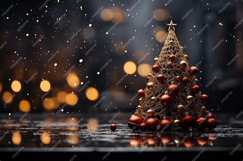 Premium AI Image | Christmas Tree on Black Background