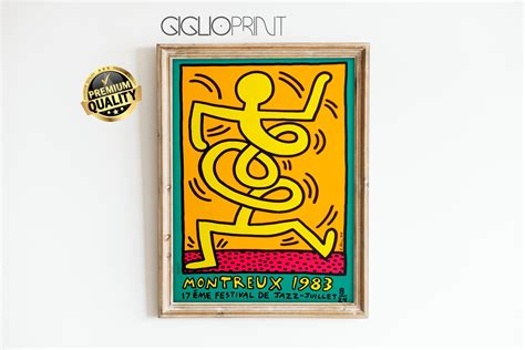 KEITH HARING, JAZZ, Keith Haring Poster, Pop Art, Jazz Concert Poster Designed & Sold By Ian Cooper