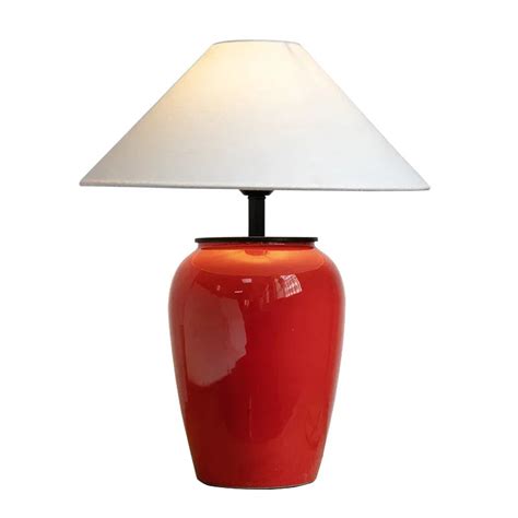 Red Ceramic Table Lamps Living Room Lamps Modern Luxe Lighting