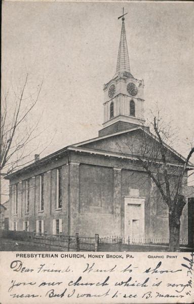 Presbyterian Church Honey Brook, PA Postcard