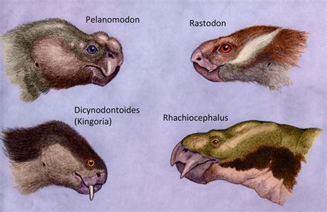 Dicynodont faces 1 by WillemSvdMerwe on DeviantArt