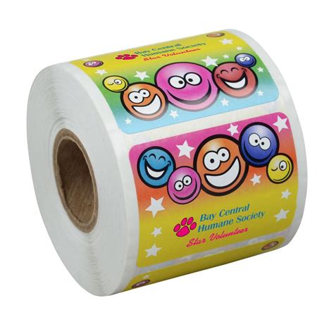 4imprint.ca: Super Kid Sticker Roll - Smiley Faces C126833-SF