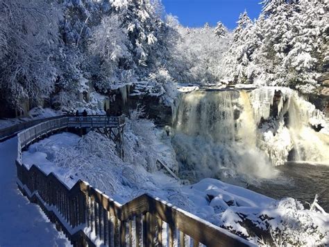 West Virginia's Blackwater Falls Has The Longest Sled Run In The East