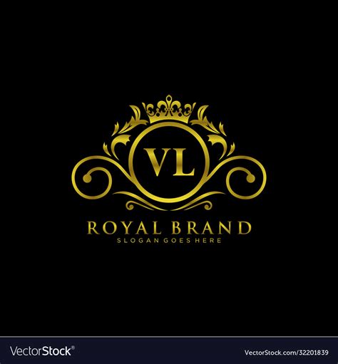 Vl letter initial luxurious brand logo template Vector Image