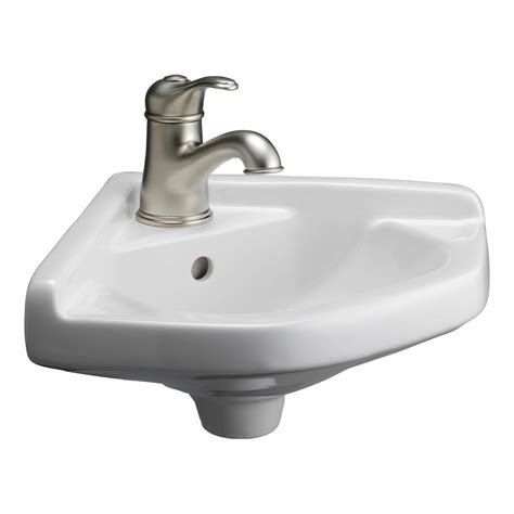 Barclay Products Corner Wall-Mounted Bathroom Sink in White-4-750WH ...