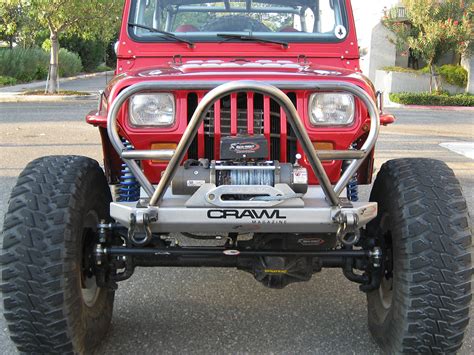 CJ Boulder Stinger Grill Guard Front Bumper - Steel | GenRight Jeep Parts