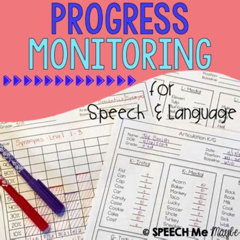 Progress Monitoring for Speech and Language by Speech Me Maybe | TpT