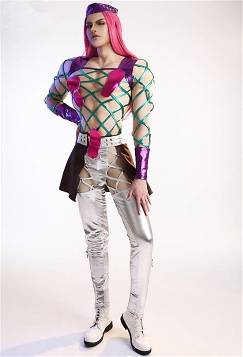 US$ 75.99 - JoJo's Bizarre Adventure Narciso Anasui Cosplay Costume - www.cosplaylight.com