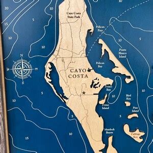 Cayo Costa Map, Florida Map, Florida Islands, Captiva Island Map, Cayo Costa, Custom Island Map ...