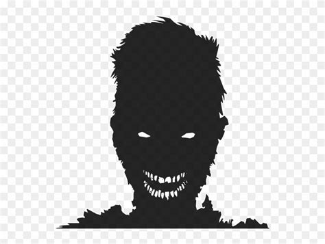 Download Zombie Head Silhouette Clipart Png Download - PikPng