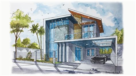 How To Draw A House In Two Point Perspective Modern House