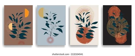 Modern Poster Minimalist Design Elements Grunge Stock Vector (Royalty ...