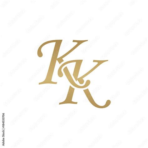 Initial letter KK, overlapping elegant monogram logo, luxury golden color Stock Vector | Adobe Stock