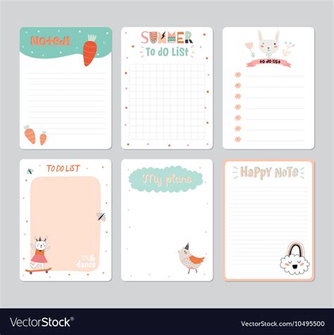 Cute calendar daily planner Royalty Free Vector Image