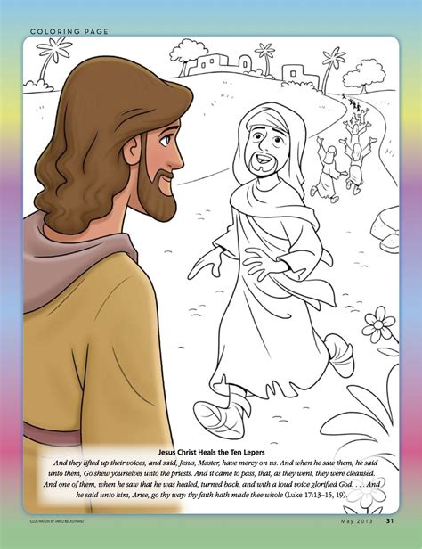 Jesus Christ heals the 10 leapers Bible Story Crafts, Bible Stories For ...