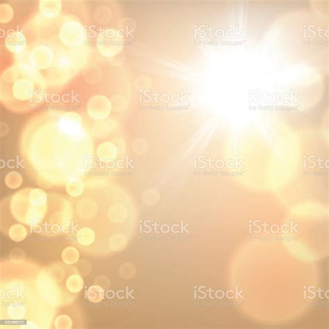 Gold Christmas Lights Background Stock Illustration - Download Image Now - 2015, Abstract ...