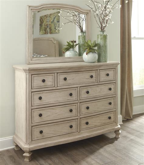 Ashley Signature Design Demarlos Vintage Parchment White Finish Dresser ...