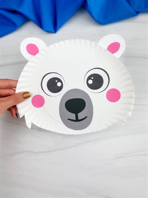 Paper Plate Polar Bear Craft For Kids [Free Template]