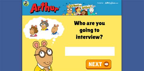 PBS Kids' Family History Fun With Arthur Game Introduces Kids to Oral ...