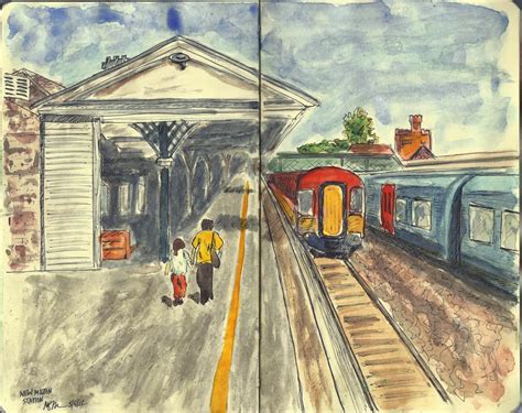 Train Station Drawing at GetDrawings | Free download