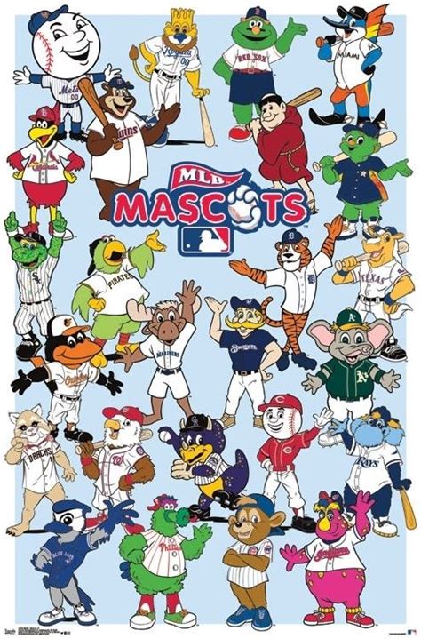 Mlb_ - Mascots Poster Print (22 x 34) in 2021 | Poster prints, Mascot, Sport poster