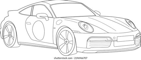 Sports Car Outline Drawing