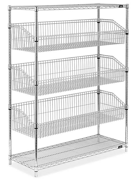 Wire Basket Shelving - 48 x 18 x 63" H-6216 - Uline