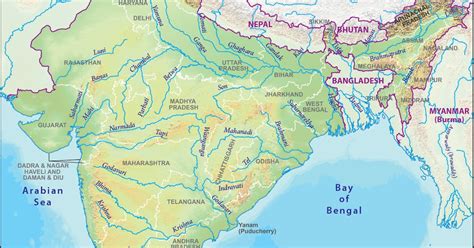 River's Edge: River Map of India, India Rivers