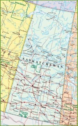 Saskatchewan Map | Canada | Detailed Maps of Saskatchewan (SASK, SK)