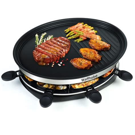 Buy Raclette Grill 8 Person - Grill Machine 8 Mini Non Stick Grill Pan ...