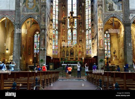 The interior of the Basilica di Santa Croce, Basilica of the Holy Cross ...