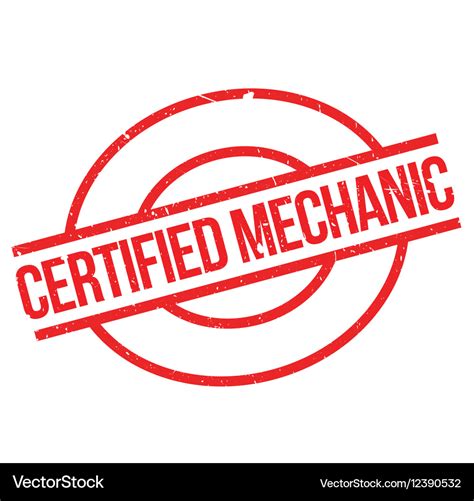 Certified Mechanic rubber stamp Royalty Free Vector Image