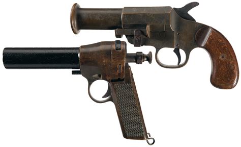 Two Flare Pistols -A) Scarce WWI German Navy Flare Pistol | Rock Island Auction