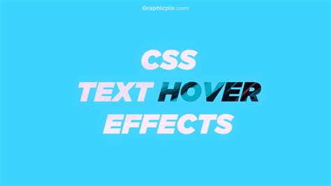 20 CSS Text Hover Effects From Codepen - Graphic Pie