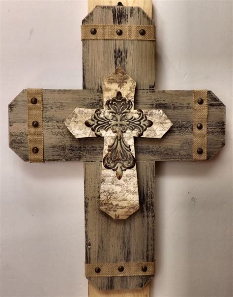 Wooden Cross rustic wall decor on Ebay | Wooden cross, Cross wall decor, Rustic wall decor