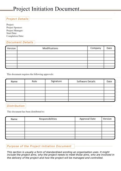 Project Initiation Document Template, Significance and Benefits | Free Word & Excel Templates