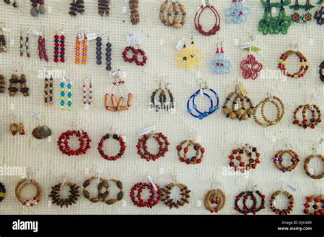 Beaded jewellery made by Amerindian women, Galibi, Suriname Stock Photo - Alamy